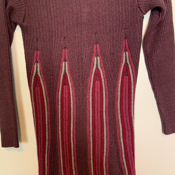 Vintage First Lady by G. W.S. Midi Knit Sweater Womens Small Plum - Picture 7 of 8